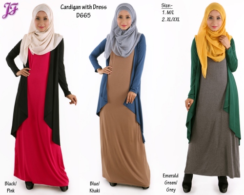 long cardigan muslimah